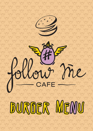Бургер-меню в кафе Follow Me Cafe